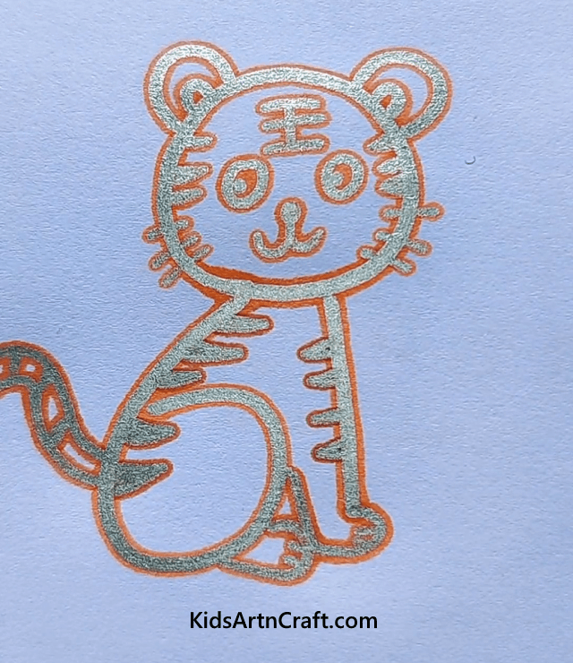 Let's Learn To Use Few Colors While Drawing Beautiful Cat