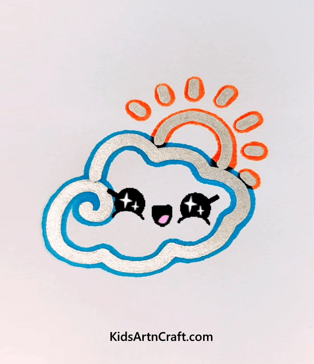 Cute, Little Drawing For Kids And Beginners Clouds