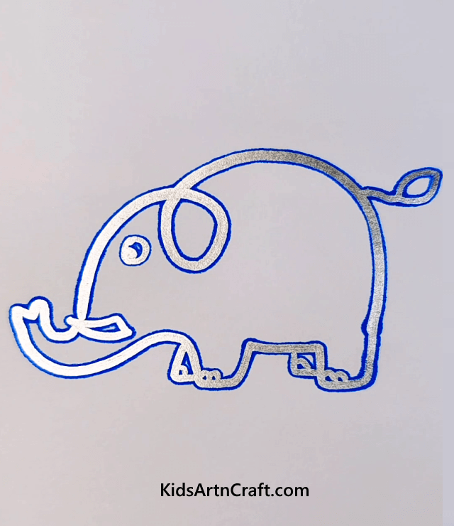Cute, Little Drawing For Kids And Beginners Elephant