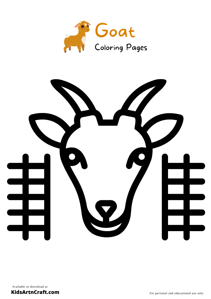 Goat Coloring Pages For Kids – Free Printables