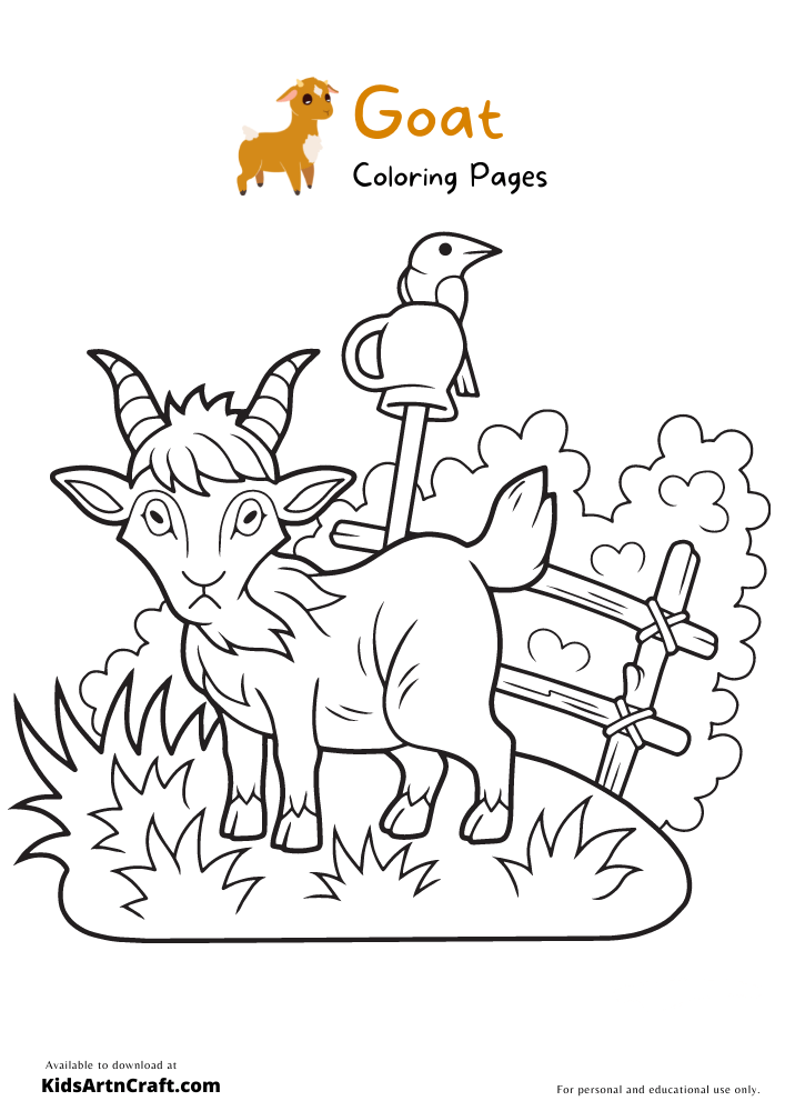 Goat Coloring Pages For Kids – Free Printables