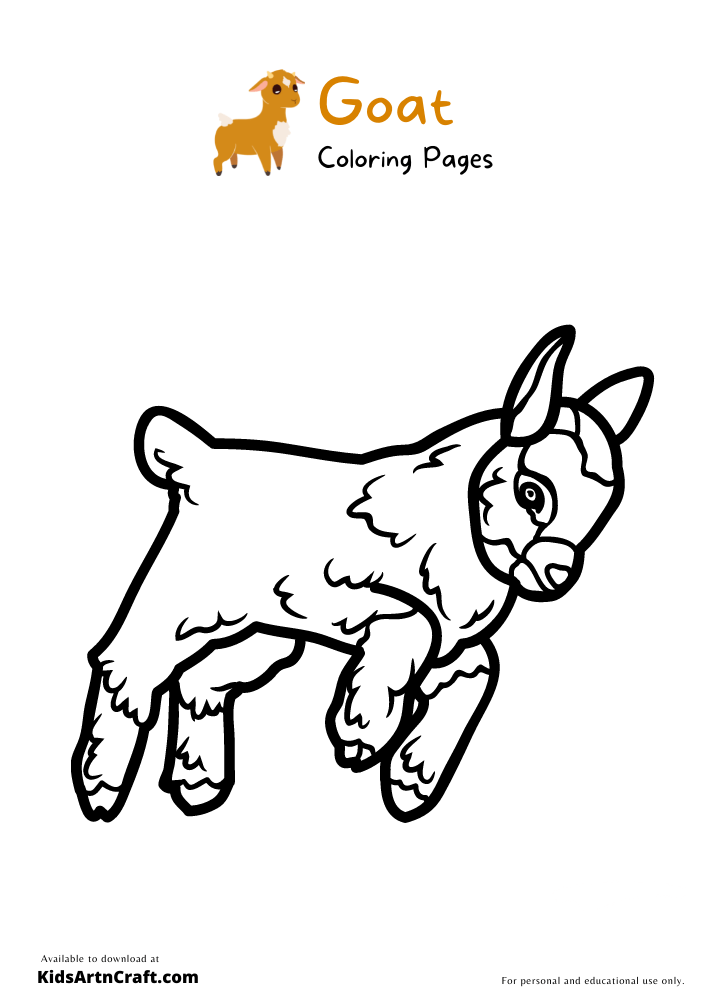 Goat Coloring Pages For Kids – Free Printables