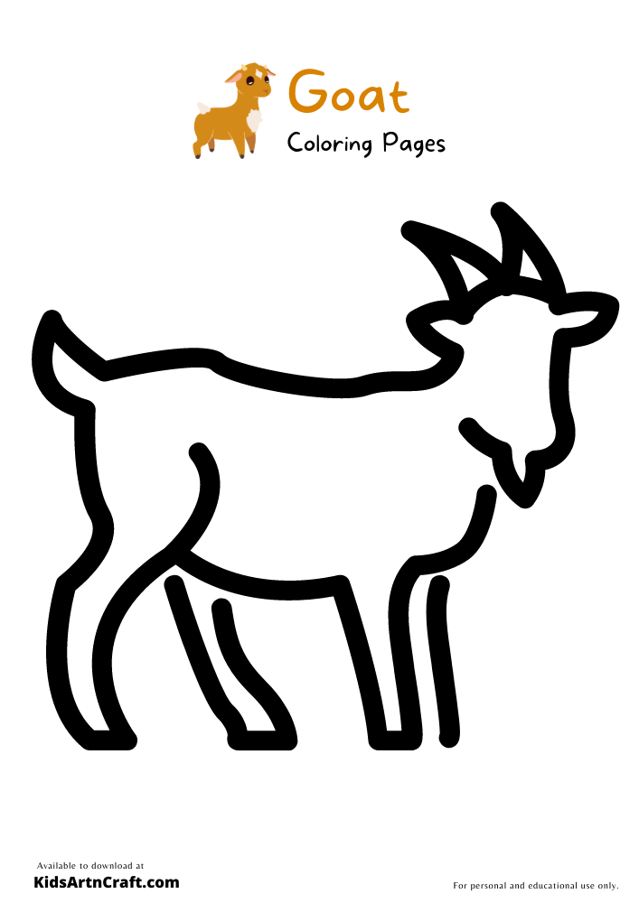 Goat Coloring Pages For Kids – Free Printables