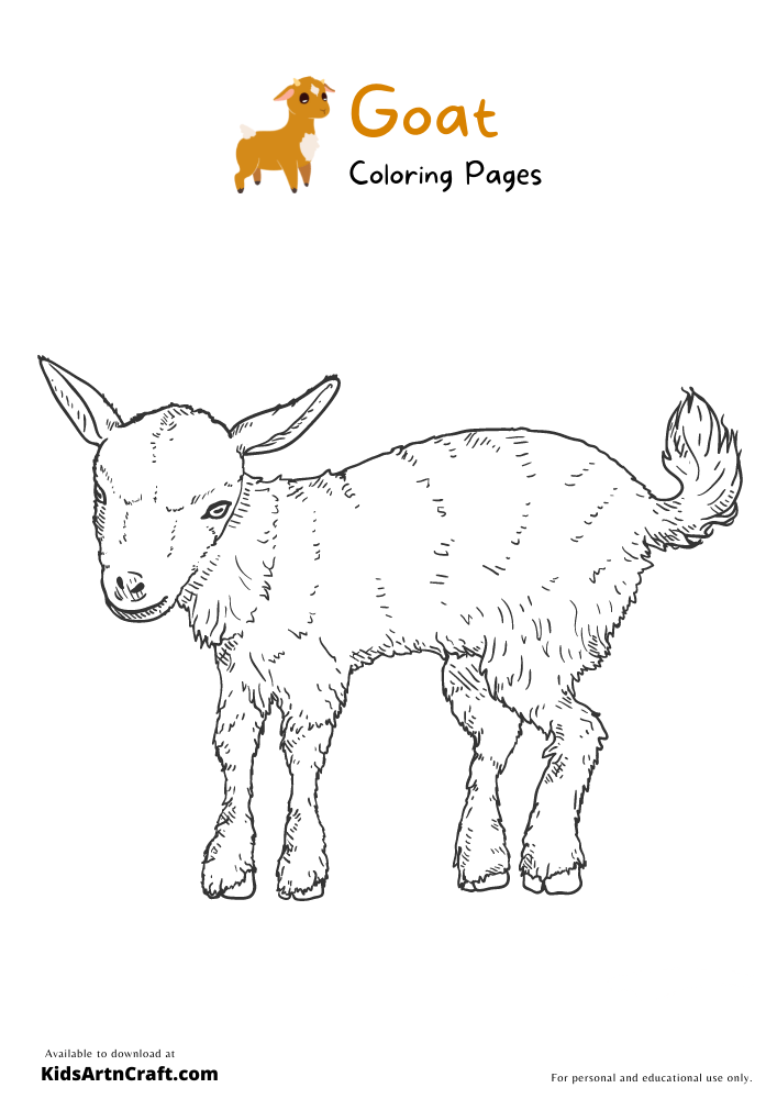 Goat Coloring Pages For Kids – Free Printables