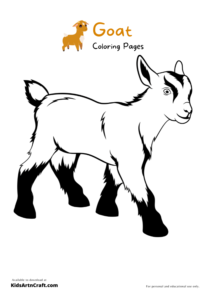 Goat Coloring Pages For Kids – Free Printables