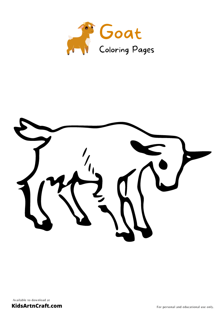 Goat Coloring Pages For Kids – Free Printables