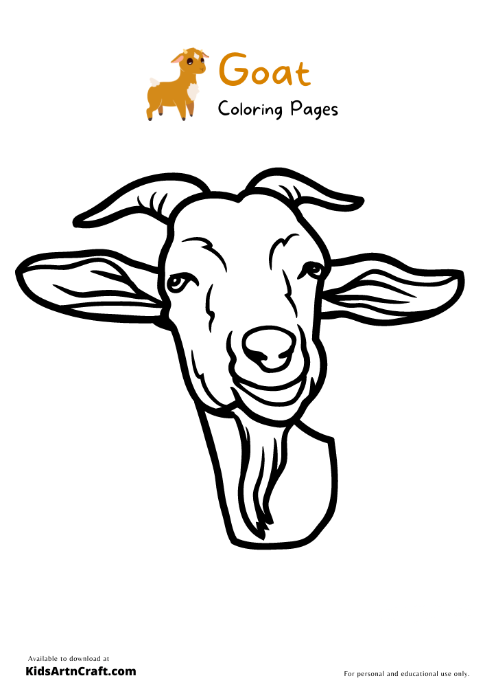 Goat Coloring Pages For Kids – Free Printables