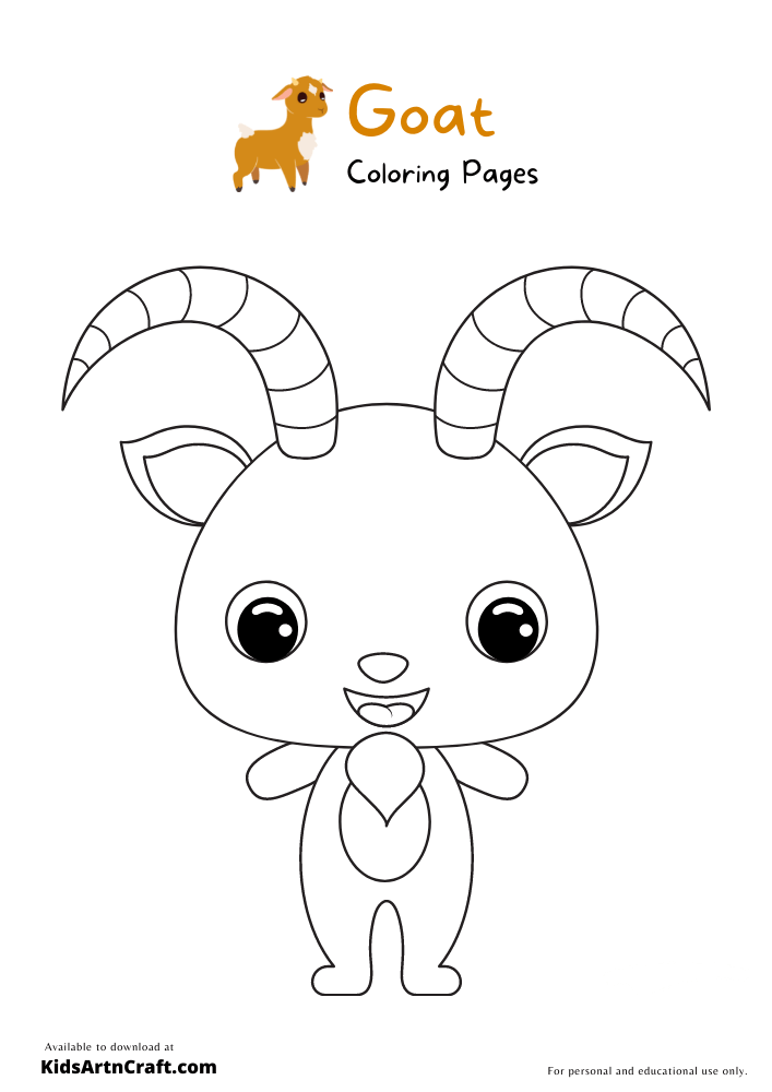 Goat Coloring Pages For Kids – Free Printables