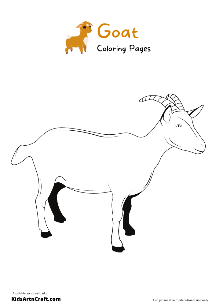 Goat Coloring Pages For Kids – Free Printables