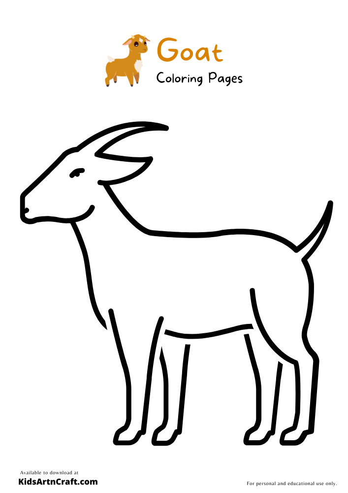 Goat Coloring Pages For Kids – Free Printables