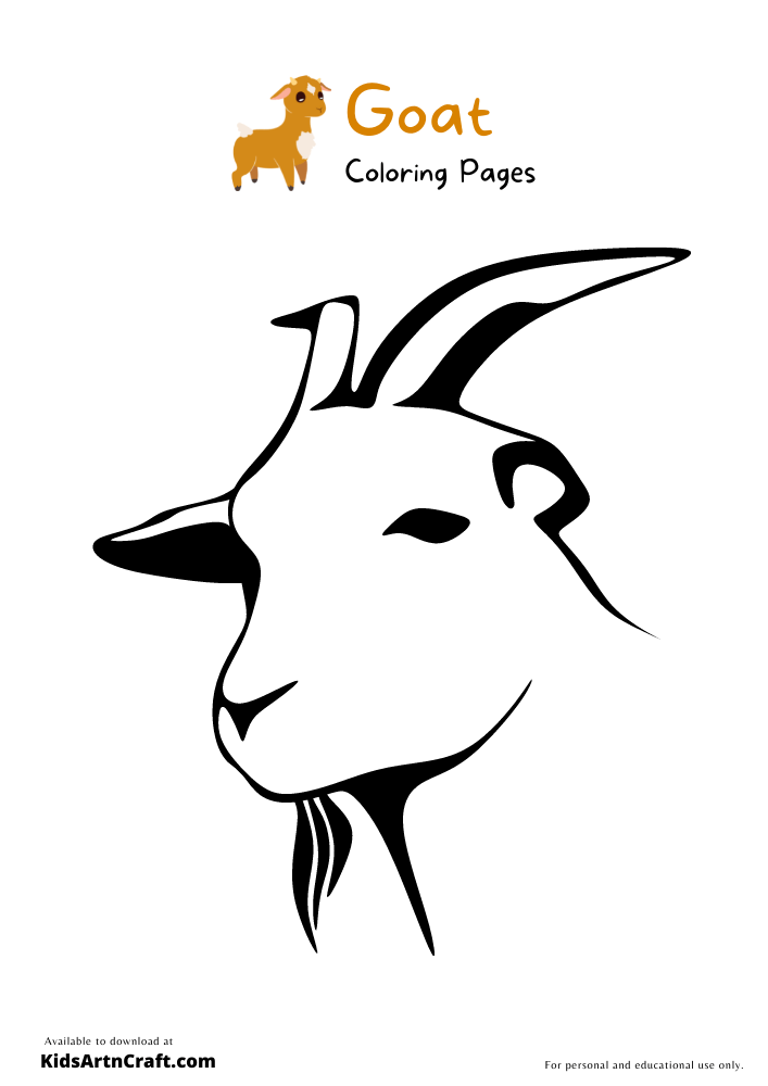 Goat Coloring Pages For Kids – Free Printables