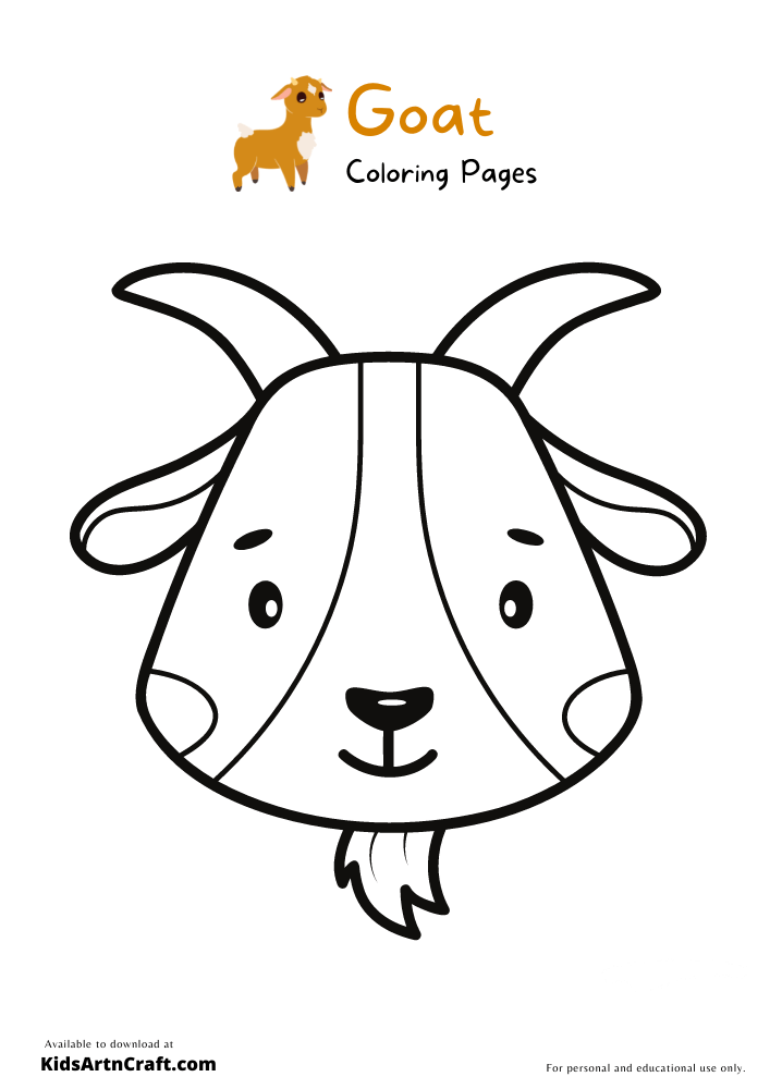 Goat Coloring Pages For Kids – Free Printables