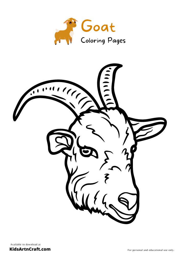 Goat Coloring Pages For Kids – Free Printables