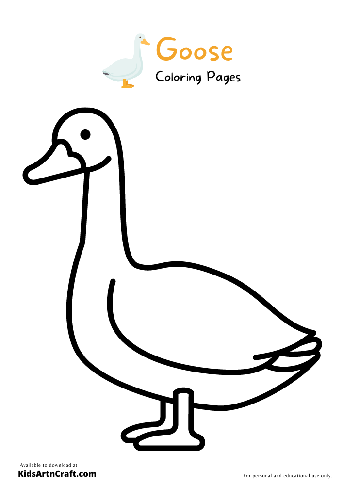 Goose Coloring Pages For Kids – Free Printables