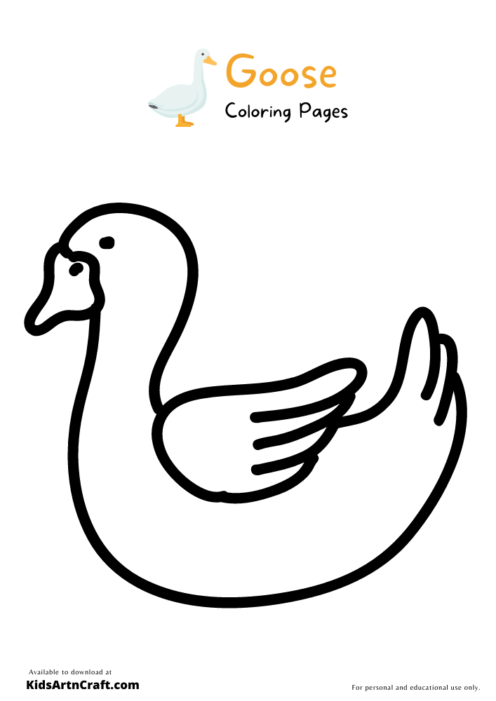 Goose Coloring Pages For Kids – Free Printables