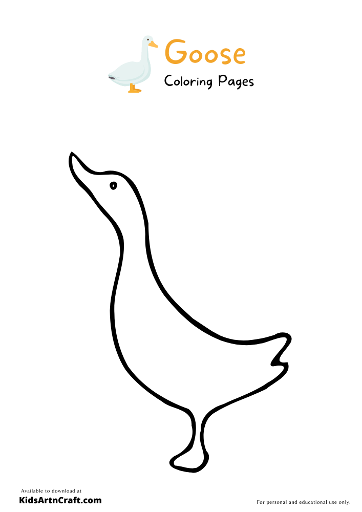 Goose Coloring Pages For Kids – Free Printables
