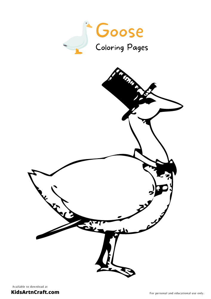 Goose Coloring Pages For Kids – Free Printables