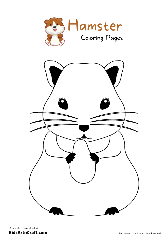  Hamster Coloring Pages For Kids – Free Printables