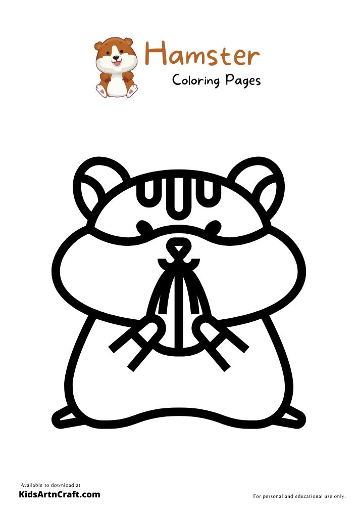  Hamster Coloring Pages For Kids – Free Printables