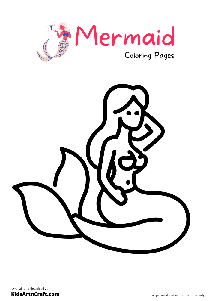 Mermaid Coloring Pages For Kids – Free Printables