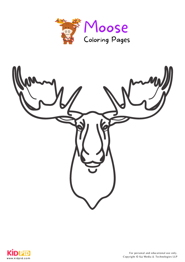 Moose Coloring Pages For Kids – Free Printables