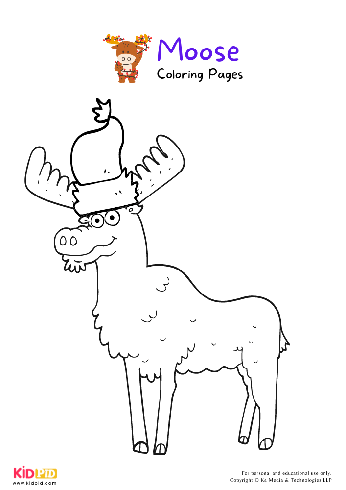 Moose Coloring Pages For Kids – Free Printables