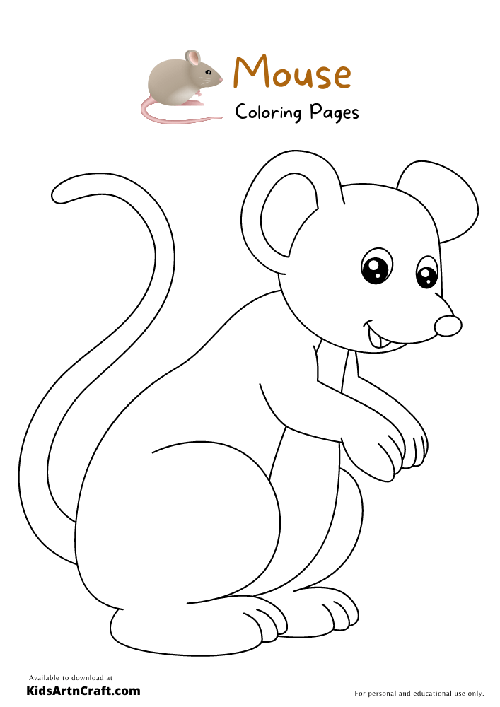 Mouse Coloring Pages For Kids – Free Printables