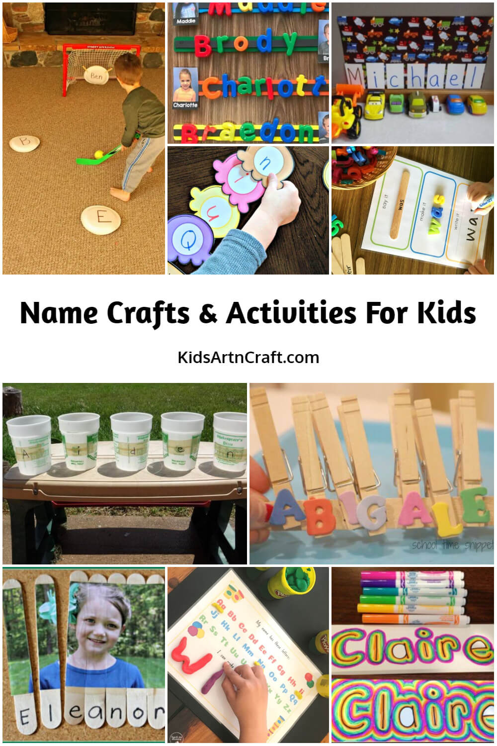 Name Crafts and Activities for Kids