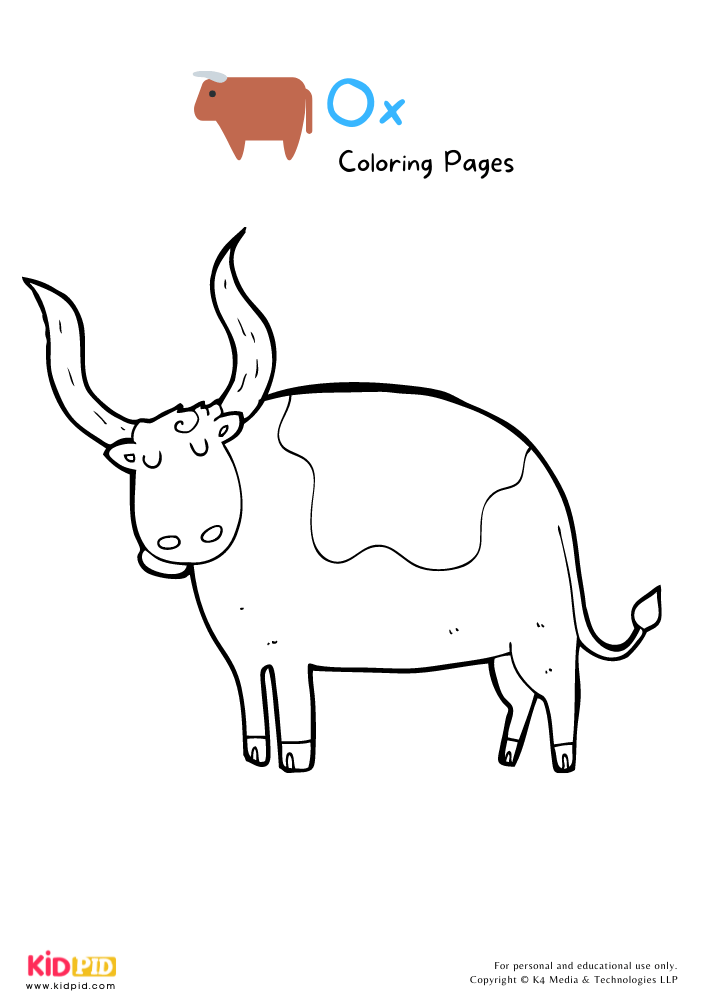 Ox Coloring Pages For Kids – Free Printables