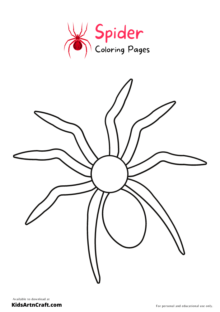 Spider Coloring Pages For Kids – Free Printables