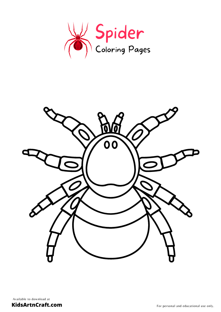 Spider Coloring Pages For Kids – Free Printables