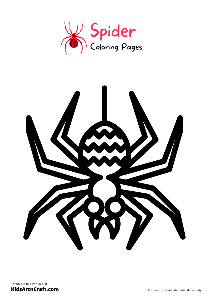 Spider Coloring Pages For Kids – Free Printables