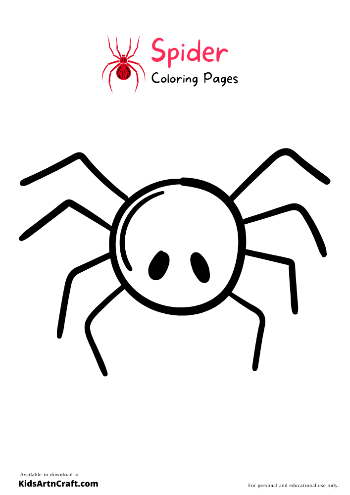 Spider Coloring Pages For Kids – Free Printables