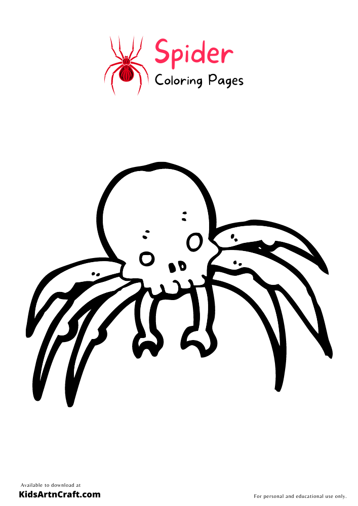 Spider Coloring Pages For Kids – Free Printables