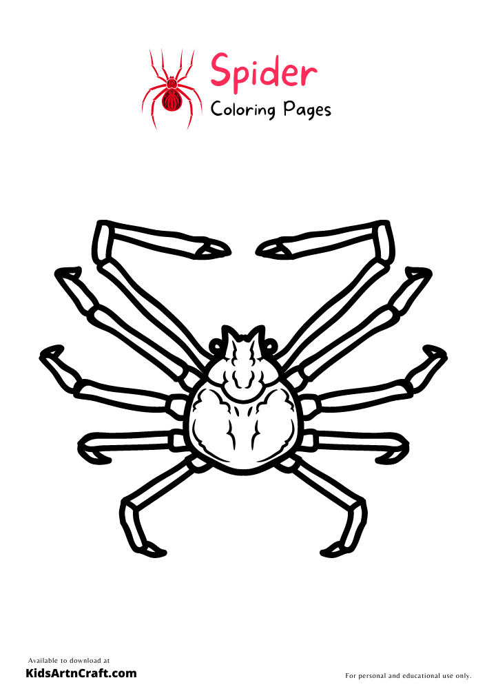 Spider Coloring Pages For Kids – Free Printables