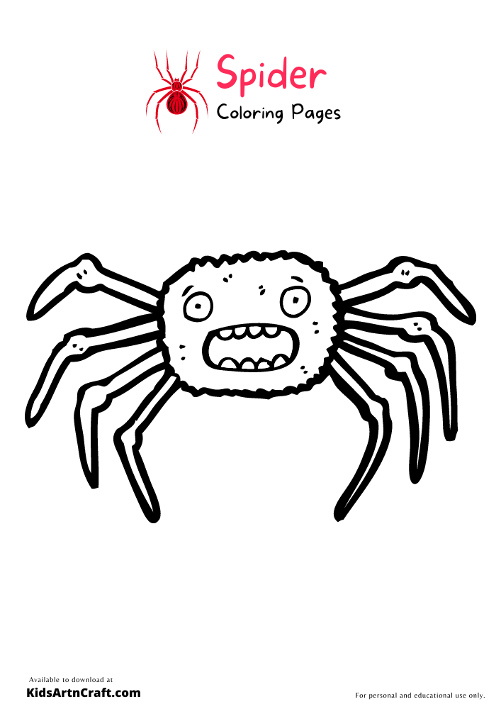 Spider Coloring Pages For Kids – Free Printables