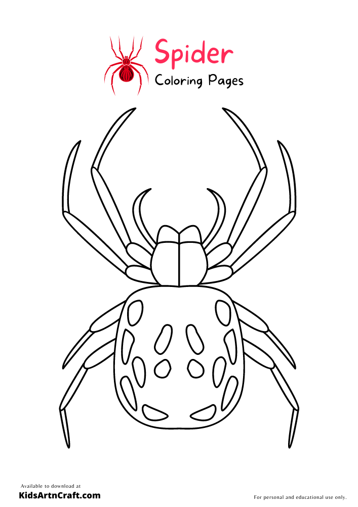 Spider Coloring Pages For Kids – Free Printables