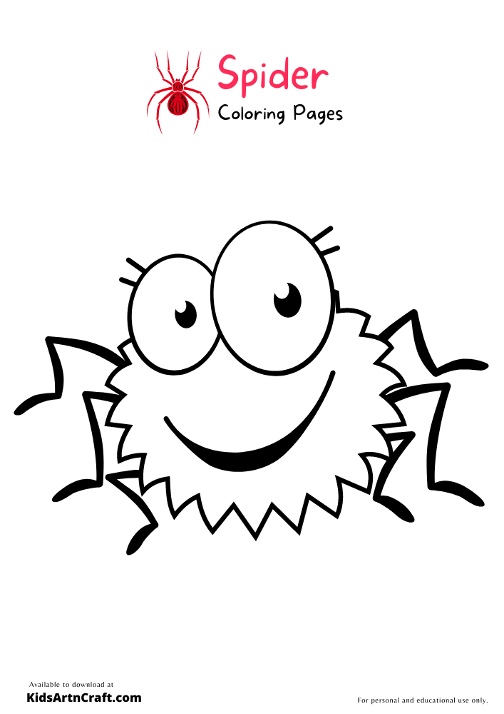 Spider Coloring Pages For Kids – Free Printables