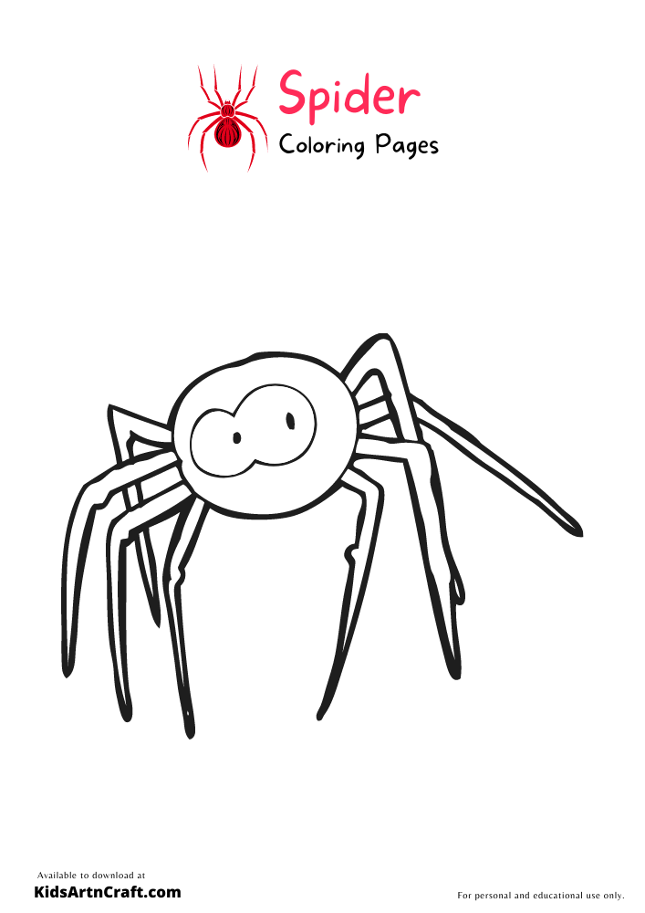 Spider Coloring Pages For Kids – Free Printables