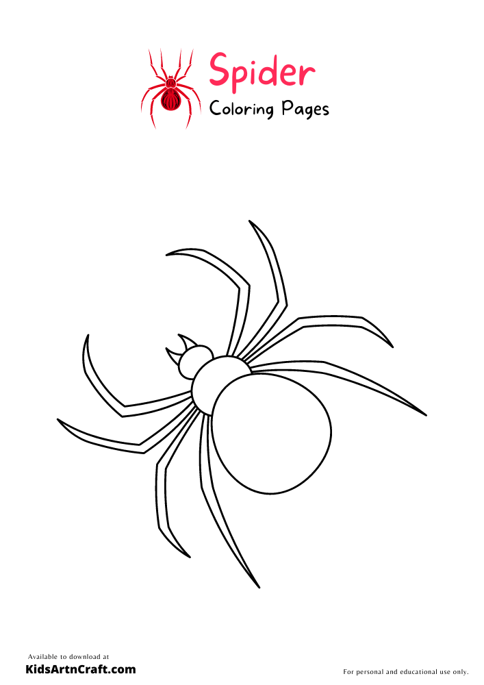 Spider Coloring Pages For Kids – Free Printables