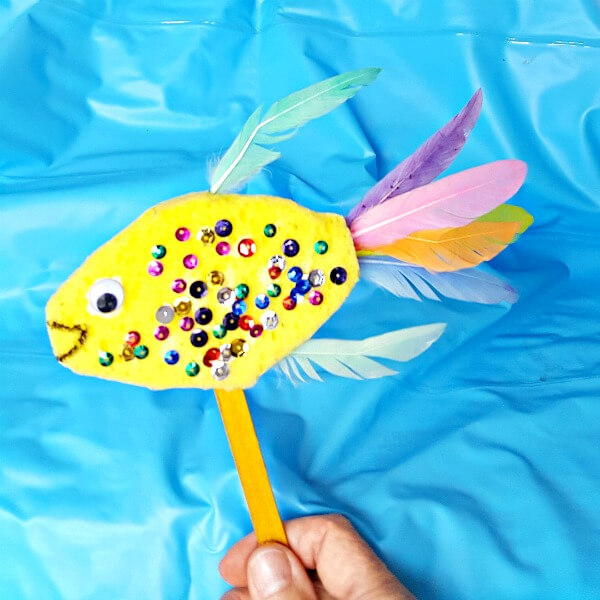 Summer Craft Ideas for Kids Sponge Puppet Theme Craft Activity For Preschoolers