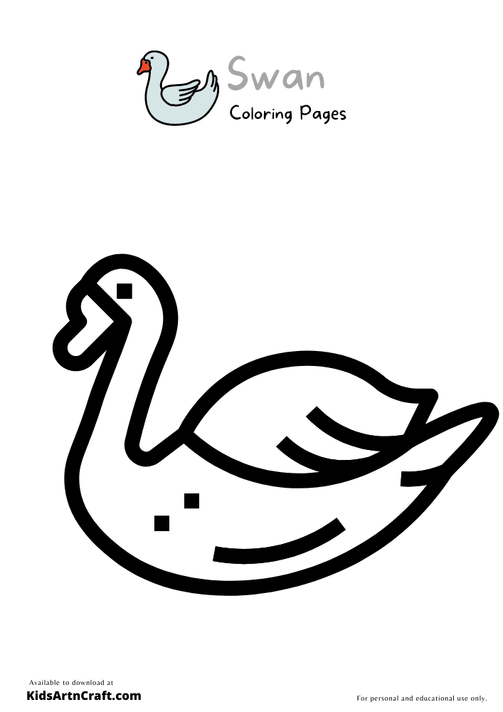  Swan Coloring Pages For Kids – Free Printables