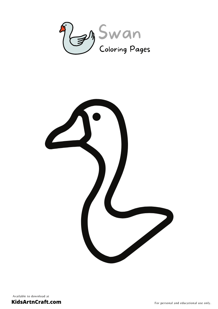  Swan Coloring Pages For Kids – Free Printables