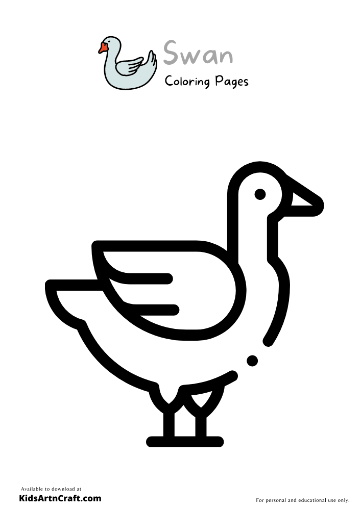  Swan Coloring Pages For Kids – Free Printables