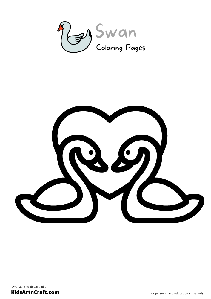  Swan Coloring Pages For Kids – Free Printables