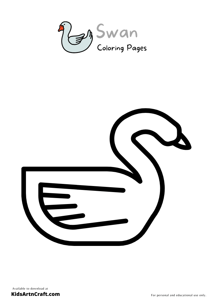  Swan Coloring Pages For Kids – Free Printables