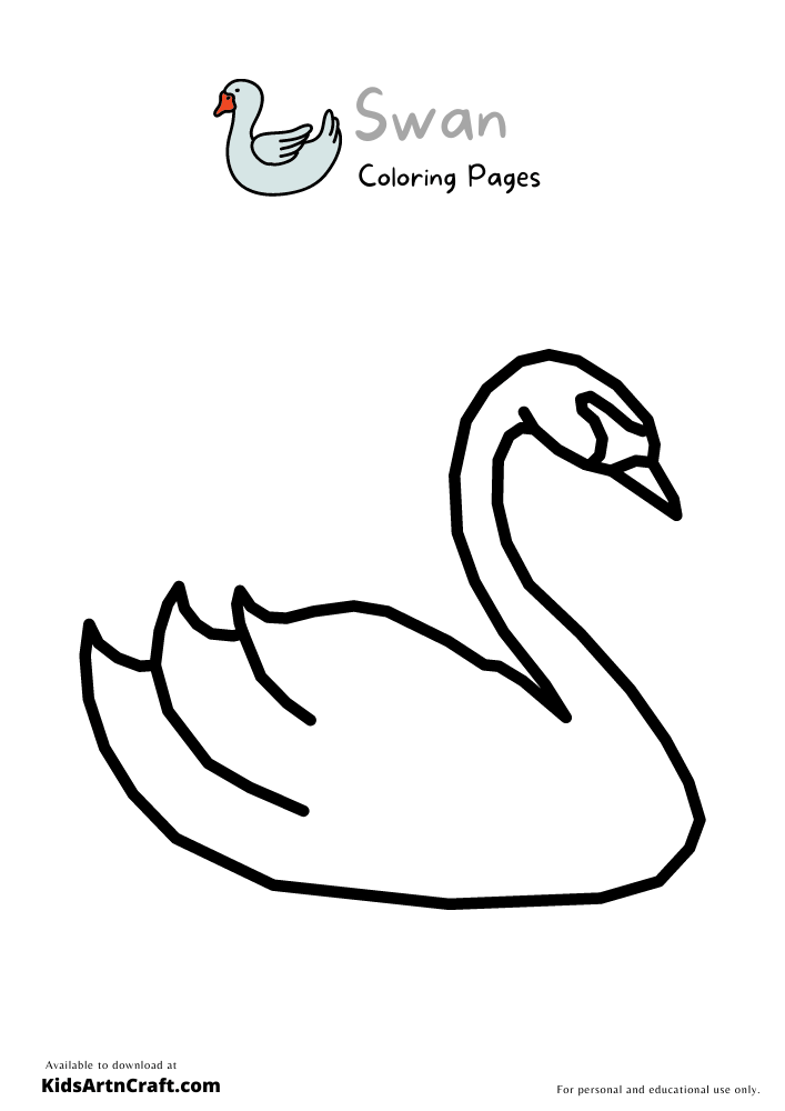  Swan Coloring Pages For Kids – Free Printables