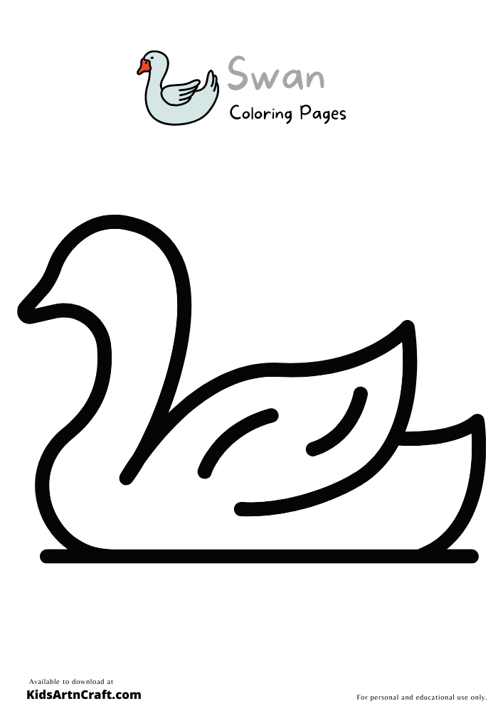  Swan Coloring Pages For Kids – Free Printables