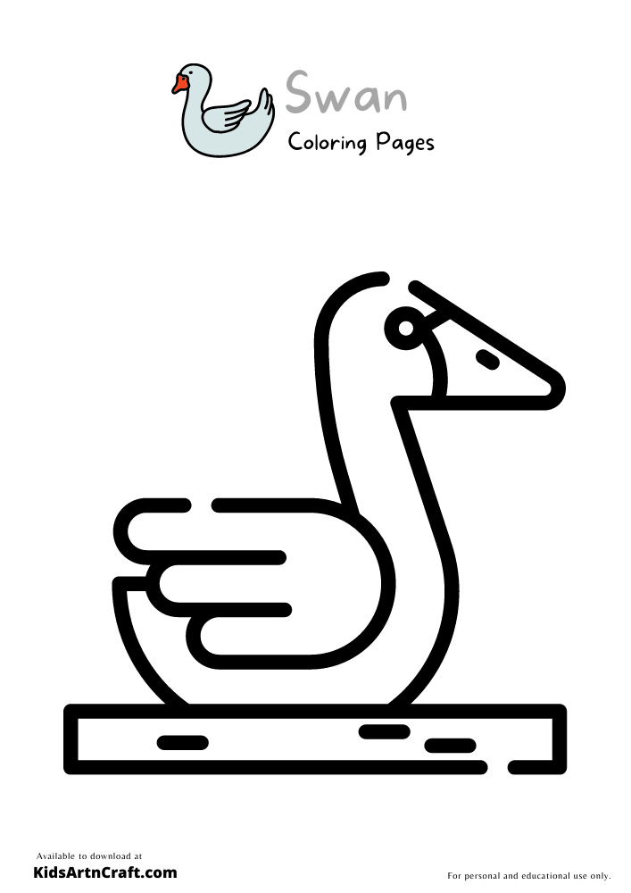  Swan Coloring Pages For Kids – Free Printables