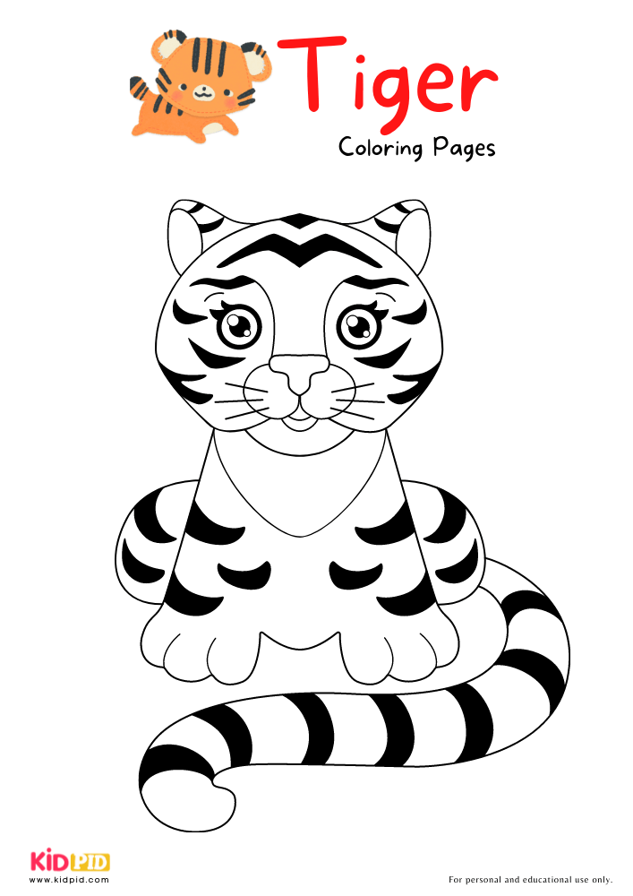 Tiger Coloring Pages for Kids - Free Printables